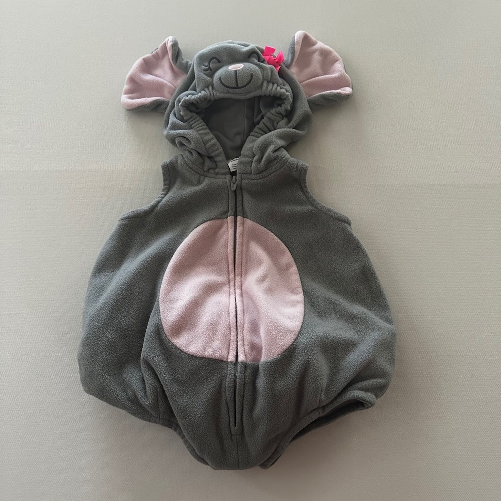 Carter’s 3-6 Months Baby Girl Little Mouse Halloween Costume Gray Pink Rare